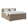 Boxspringbett Mira Cappuccino,lf:160x200cm - Silberfarben/Graphitfarben, KONVENTIONELL, Holz/Textil (160/200cm)