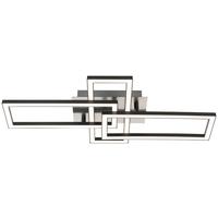 LED-Deckenleuchte Ivona - Schwarz/Nickelfarben, MODERN, Kunststoff/Metall (63/34/8cm) - Luca Bessoni