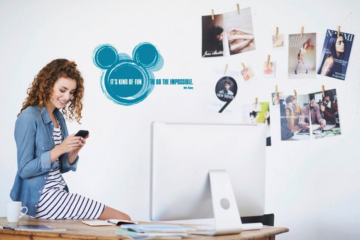 Dekosticker 14011h - Blau/Klar, LIFESTYLE, Kunststoff (50/70cm)