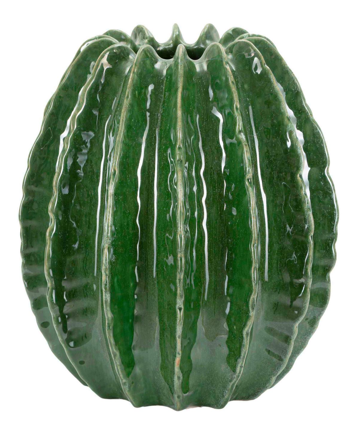 Vase Cactus Ball Pot Grün B: 28 Cm - Grün, Basics, Keramik (28/31/28cm)