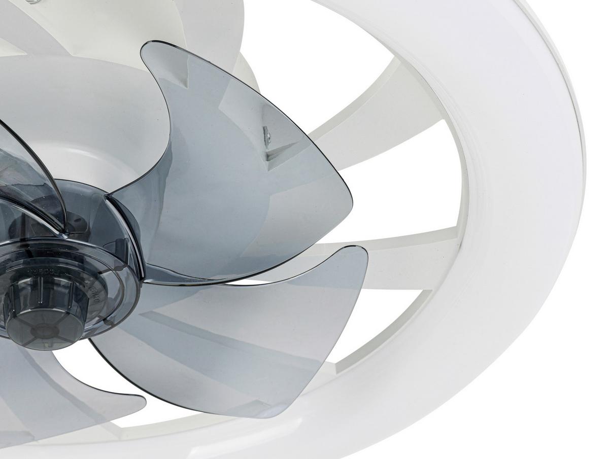 STROPNÍ VENTILÁTOR VIRTI - šedá/bílá, Moderní, plast (50/12cm) - Mömax