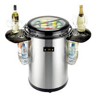 Premium-Party-Kühlschrank Nabo Pc 1062 Edelstahlfarben - Edelstahlfarben, Basics, Glas/Kunststoff (52/85/52cm) - Nabo