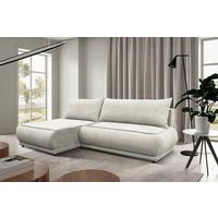 Ecksofa Paros Creme 179x277 Cm - Creme/Schwarz, Design, Textil (179/277cm) - MID.YOU