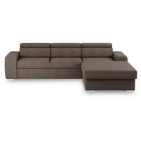 Eckschlafsofa Madison - Braun, Design, Textil (296/195cm) - MID.YOU