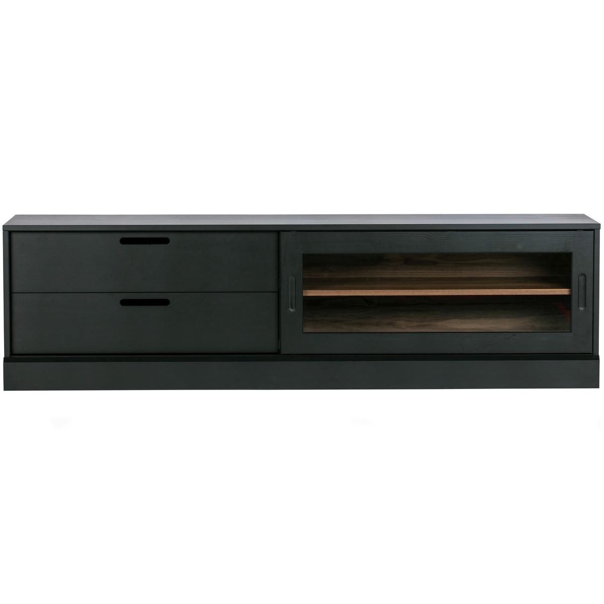 Lowboard James Schwarz/Walnussfarben B: 180cm - Walnussfarben/Schwarz, Design, Holz (180/50/42cm) - Livetastic