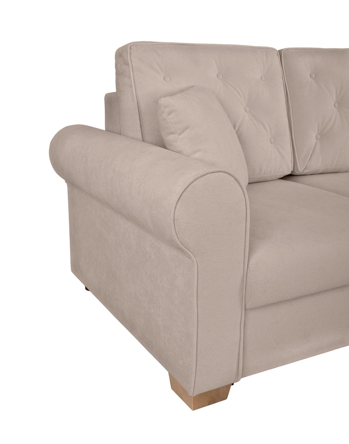 Schlafsofa Arles, Taupe 15 B: 240 Cm - Taupe/Buchefarben, Design, Textil (240/94/98cm) - MID.YOU