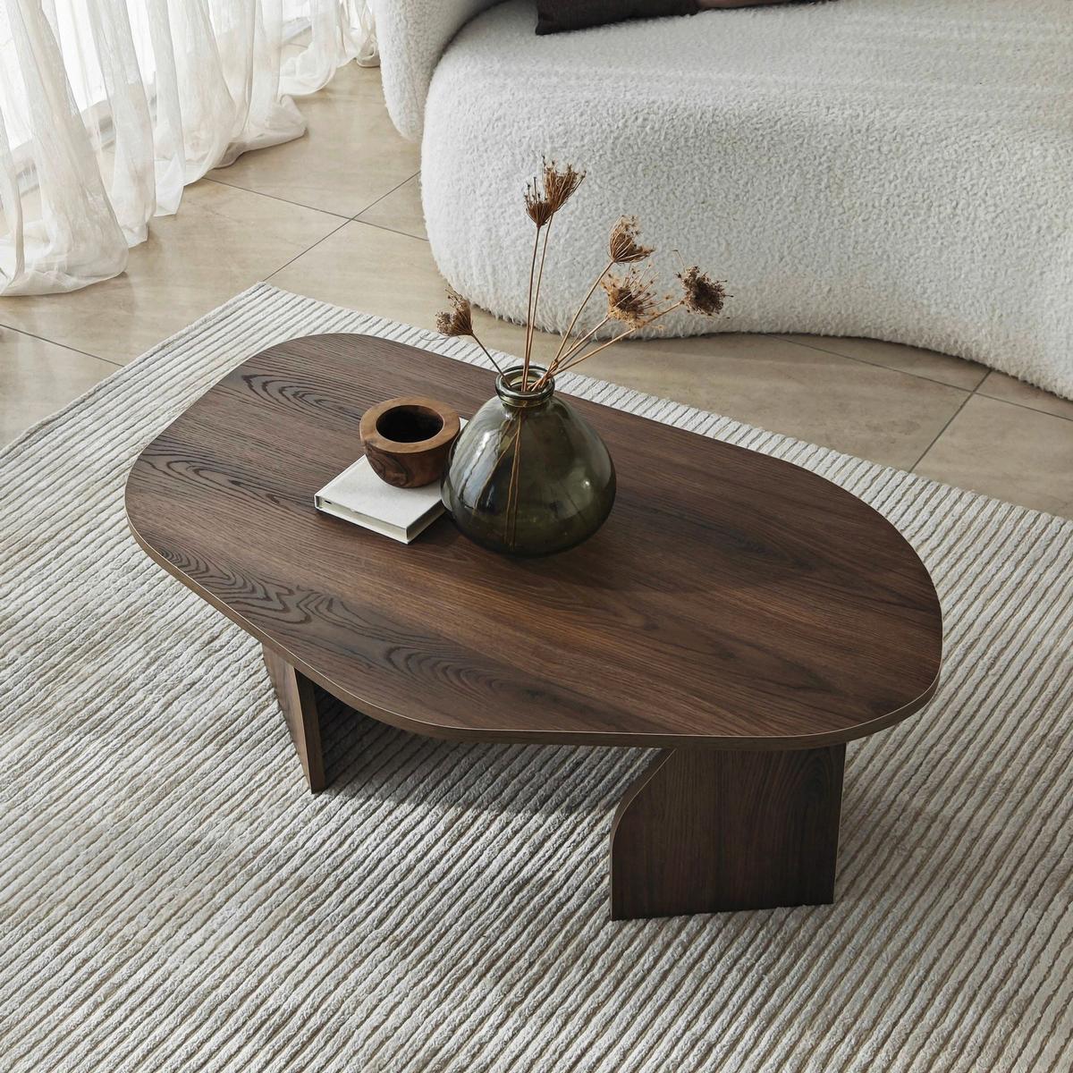 COUCHTISCH Walnussfarben B: 100cm - Walnussfarben, MODERN, Holzwerkstoff (100/35/60cm)