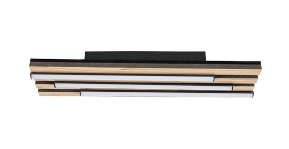 LED-Deckenleuchte Ada - Eichefarben/Schwarz, MODERN, Holzwerkstoff/Kunststoff (50/14,5/7,5cm) - Luca Bessoni