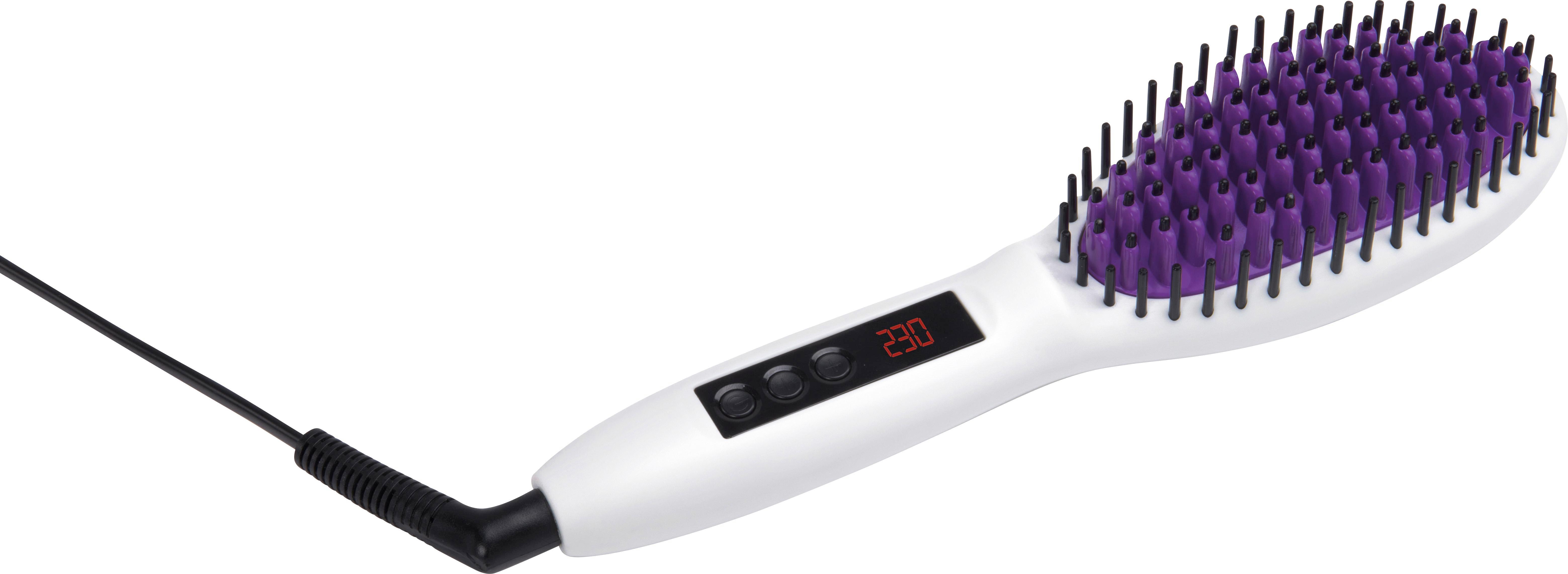 Glättbürste Instyler Straight Up Pro - Lila/Schwarz, KONVENTIONELL, Keramik/Kunststoff (30/7,5/5cm) - Mediashop