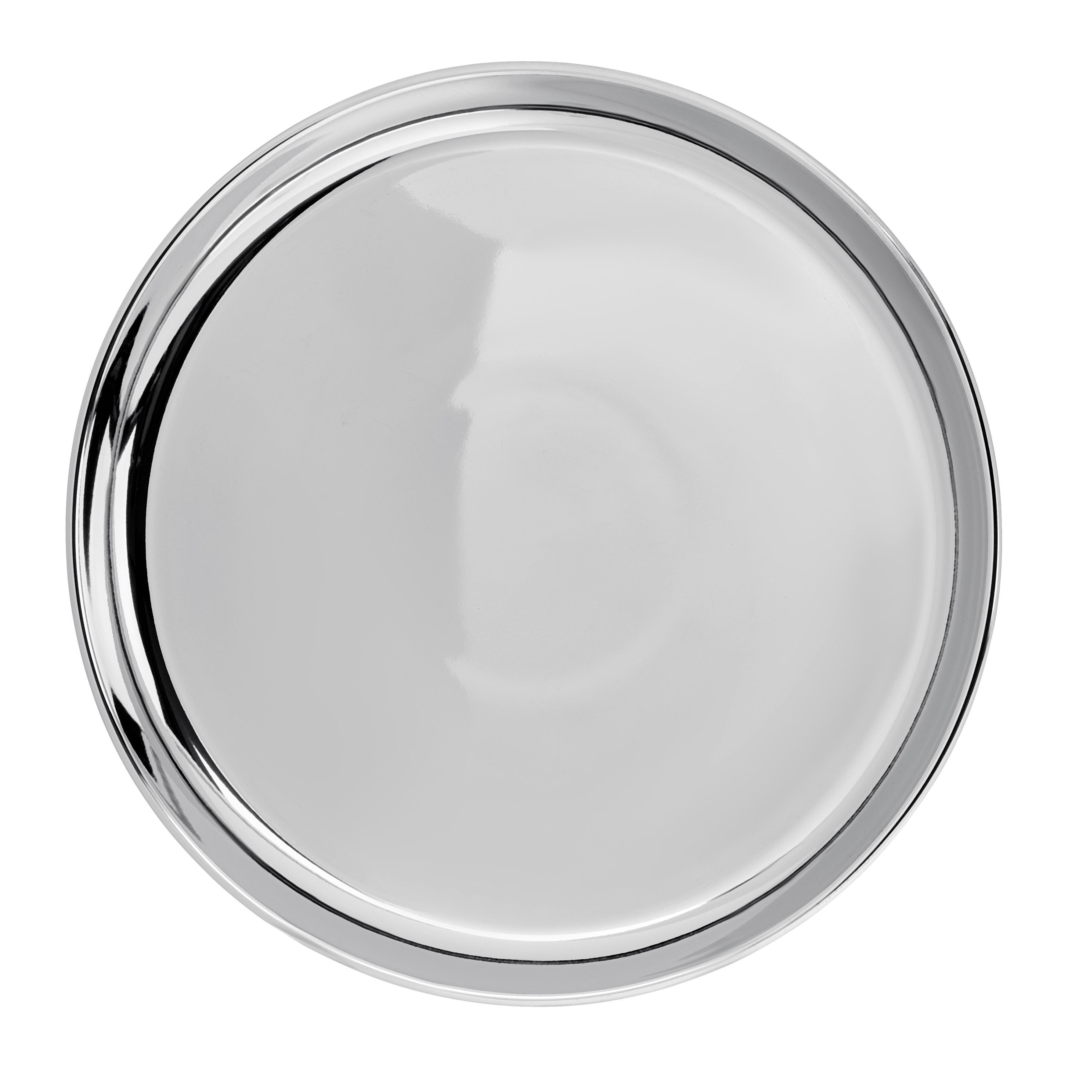 Dezertný tanier SHINY SILVER - strieborná, Modern, keramika (21,5/2,3cm) - Mömax