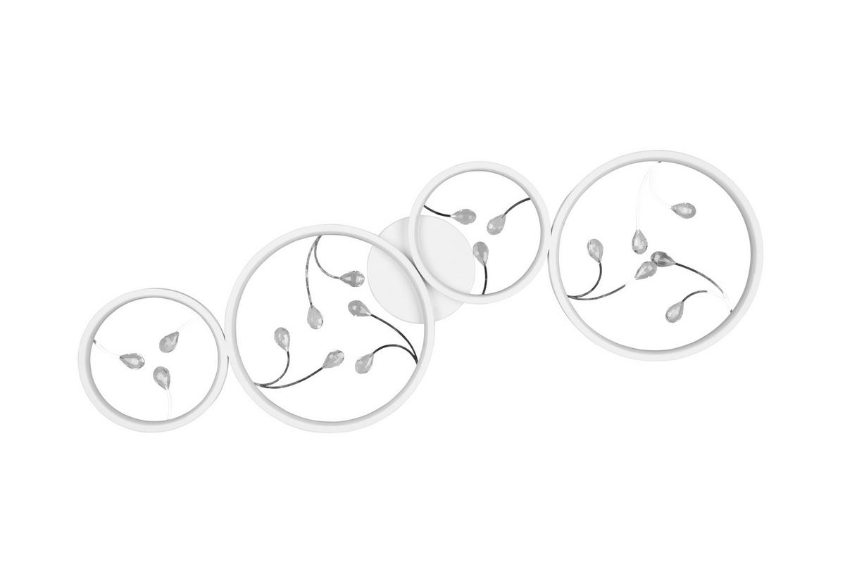 Deckenleuchte L: 95,5 cm 3 Helligkeitsstufen - Weiß, Design, Metall (95,5/40/6,5cm) - Trio Leuchten