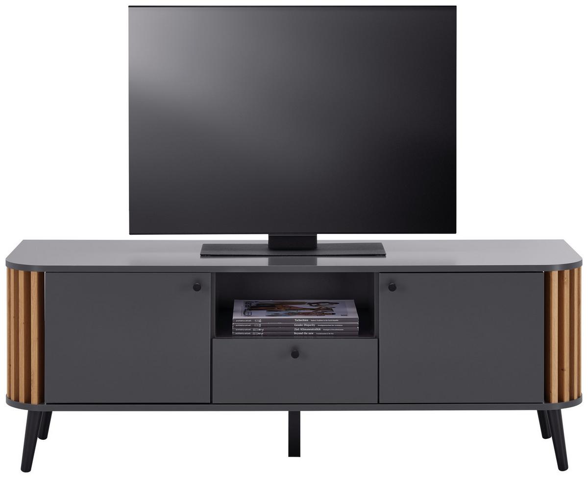 TV komoda PURE - šedá, Design, kompozitní dřevo (138/50/40cm) - Premium Living