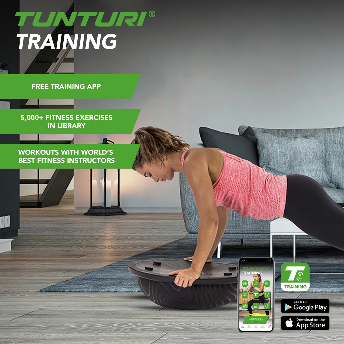 Balancekissen Tunturi Pro Balance Trainer - Schwarz, KONVENTIONELL, Kunststoff (60/50/2,2cm)