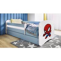 Kinder-/Juniorbett Babydreams Blau/Weiß B: 80cm - Blau/Birkefarben, MODERN, Holz/Holzwerkstoff (80/160cm) - MID.YOU