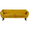 Sofa Rocco Gelb B: 187cm - Gelb/Schwarz, Design, Textil (187/75/82cm) - Livetastic