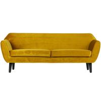 Sofa Rocco Gelb B: 187cm - Gelb/Schwarz, Design, Textil (187/75/82cm) - Livetastic