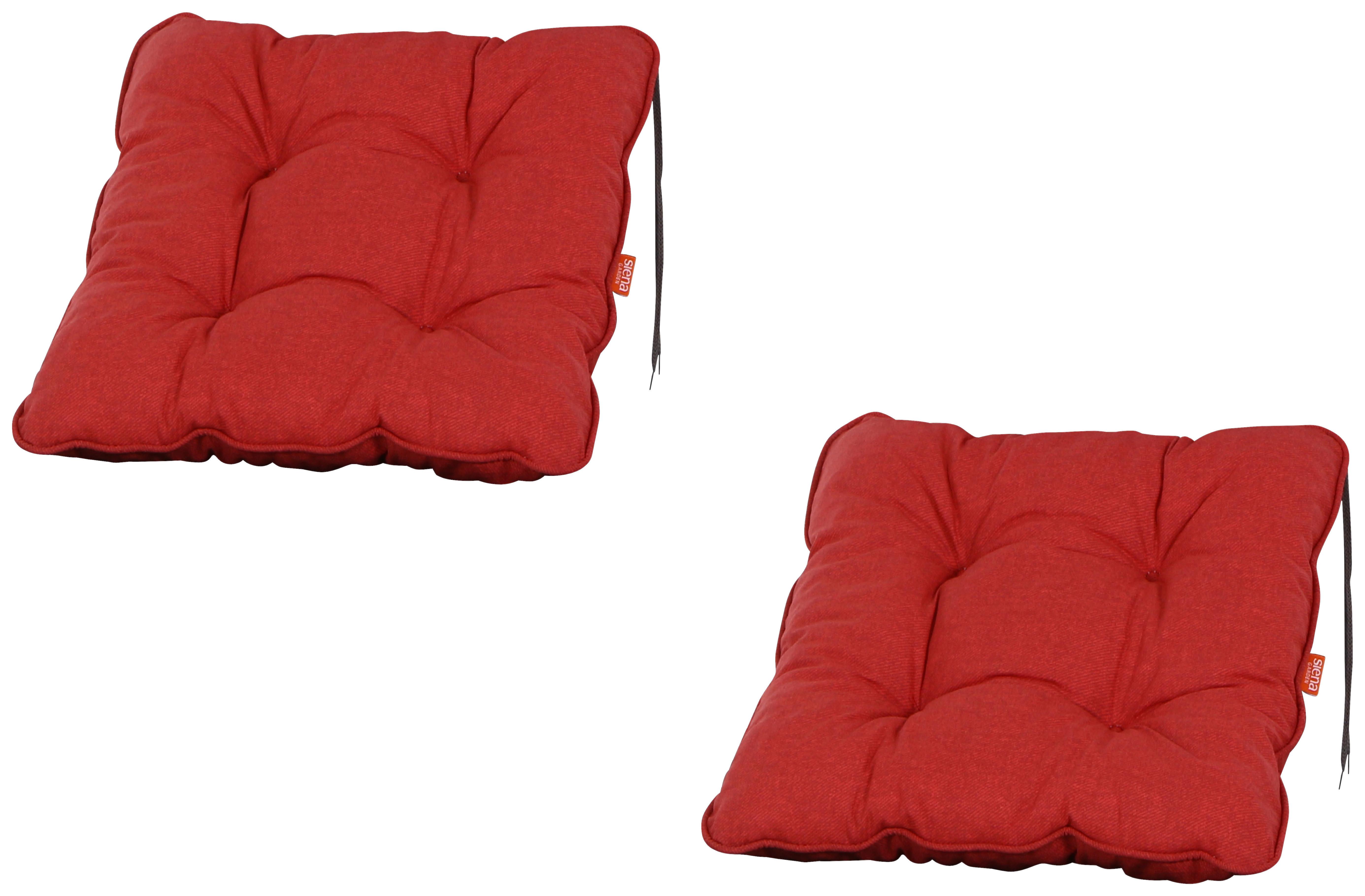 Sesselauflagenset P08489 - Rot, KONVENTIONELL, Textil (42/6/42cm) - Siena Garden