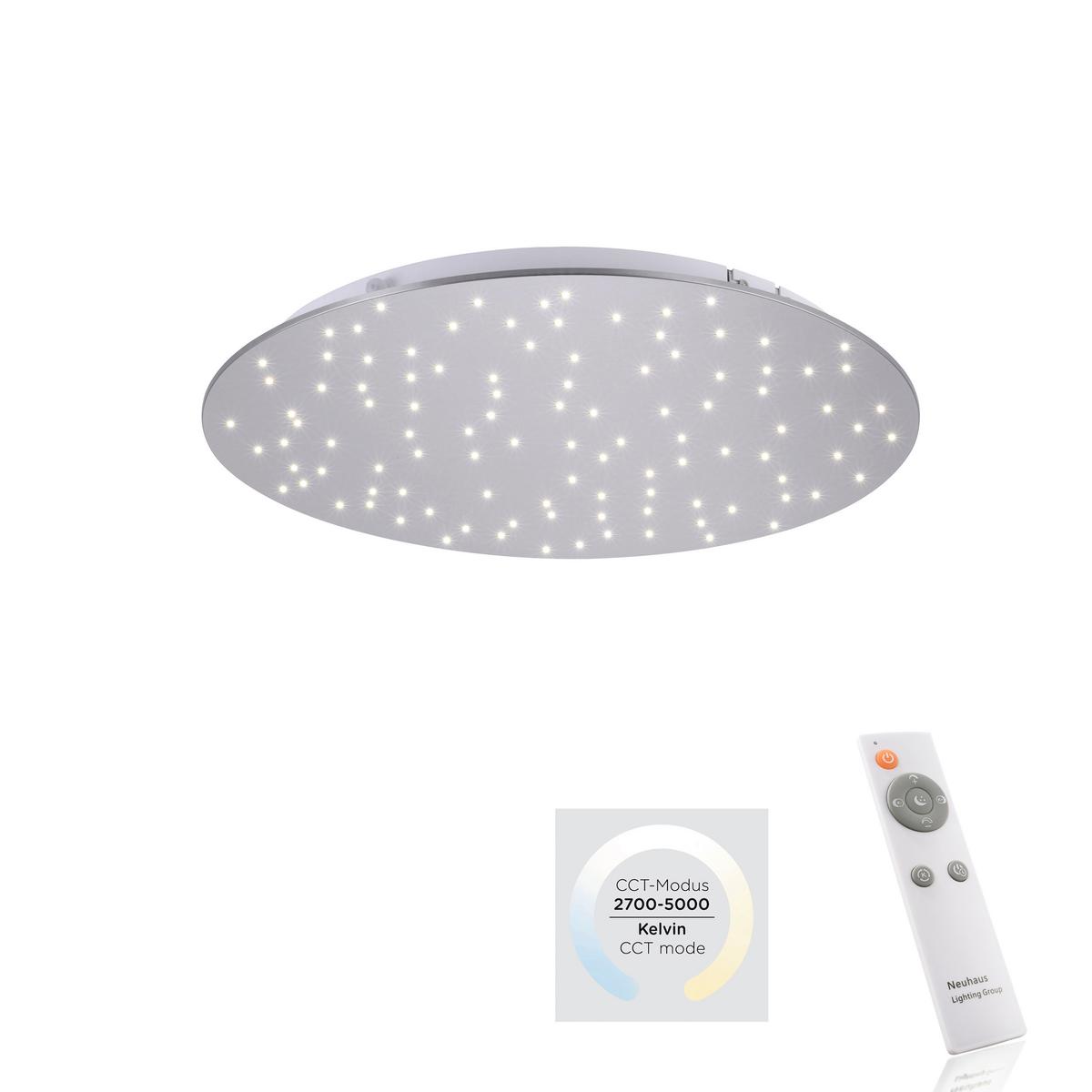 LED-Deckenleuchte Sparkle Ø 48 cm mit Farbwechsler - Silberfarben, Design, Metall (48/4cm)