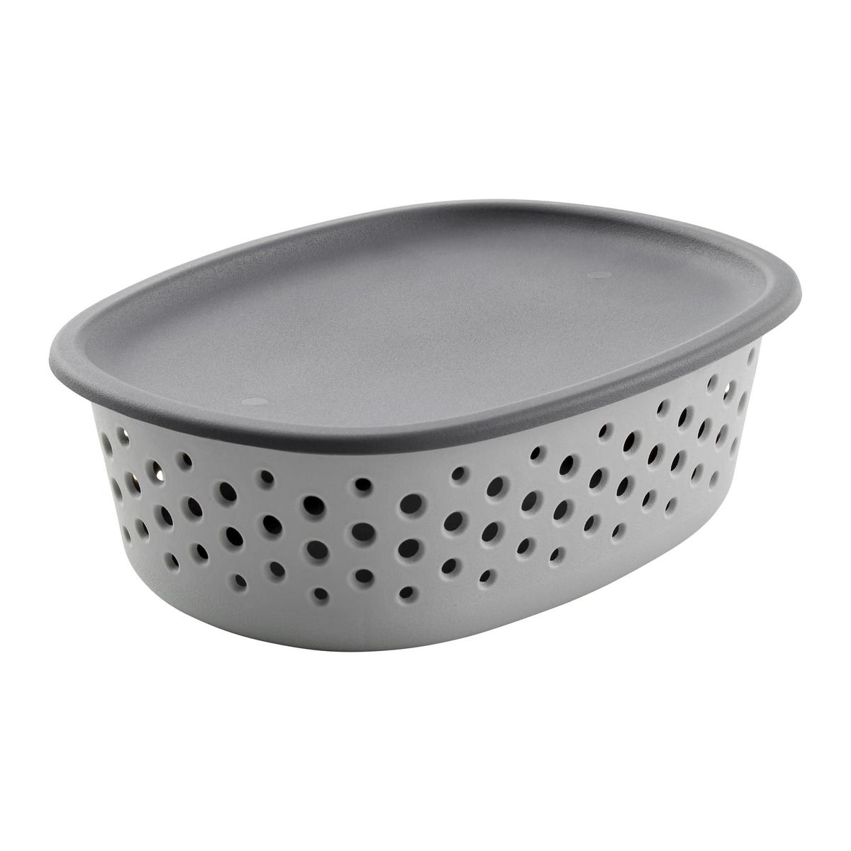 Úložný košík MAJA - CA. 0,8L - sivá, Modern, plast (18,5/13,5/6cm) - Mömax