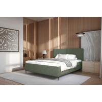 Polsterbett Hatton - Dunkelgrün/Schwarz, MODERN, Holz/Holzwerkstoff (140/200cm) - MID.YOU