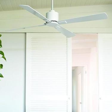 Deckenventilator Airfusion Weiß 4 Flügel, Geräuscharm - Weiß, Basics, Holzwerkstoff/Metall (132/33cm)