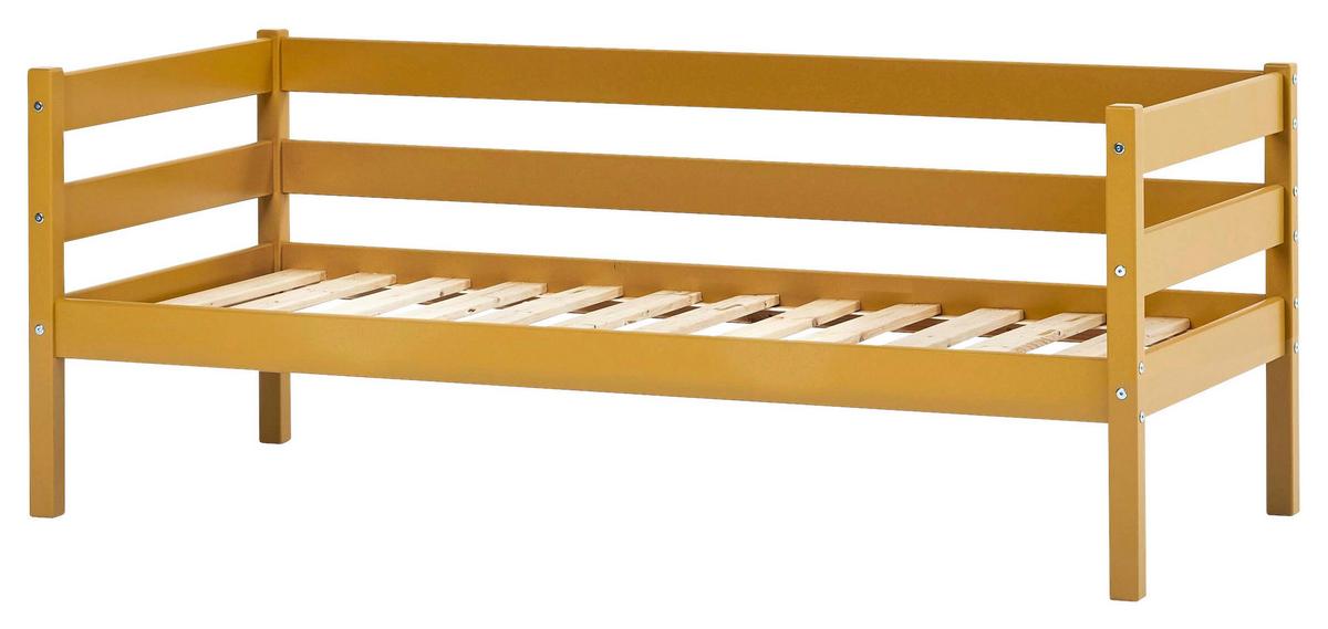 Kinder-/Jugenbett Comfort Gelb, Lf: 70x160 cm - Gelb, MODERN, Holz (70/160cm) - MID.YOU