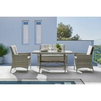 TERASOVÁ SEDACÍ SOUPRAVA MARGE - šedá, Moderní, kov/textil (262/129/88cm) - Modern Living