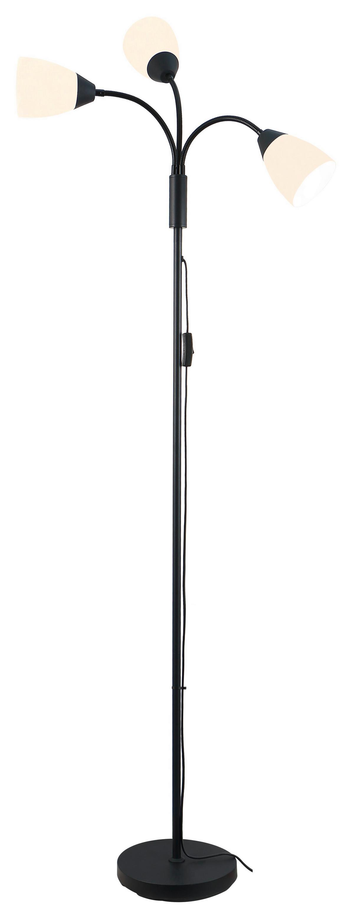 STOJACIA LAMPA TURIN - čierna/biela, Modern, kov/plast (45/40/170cm) - Mömax