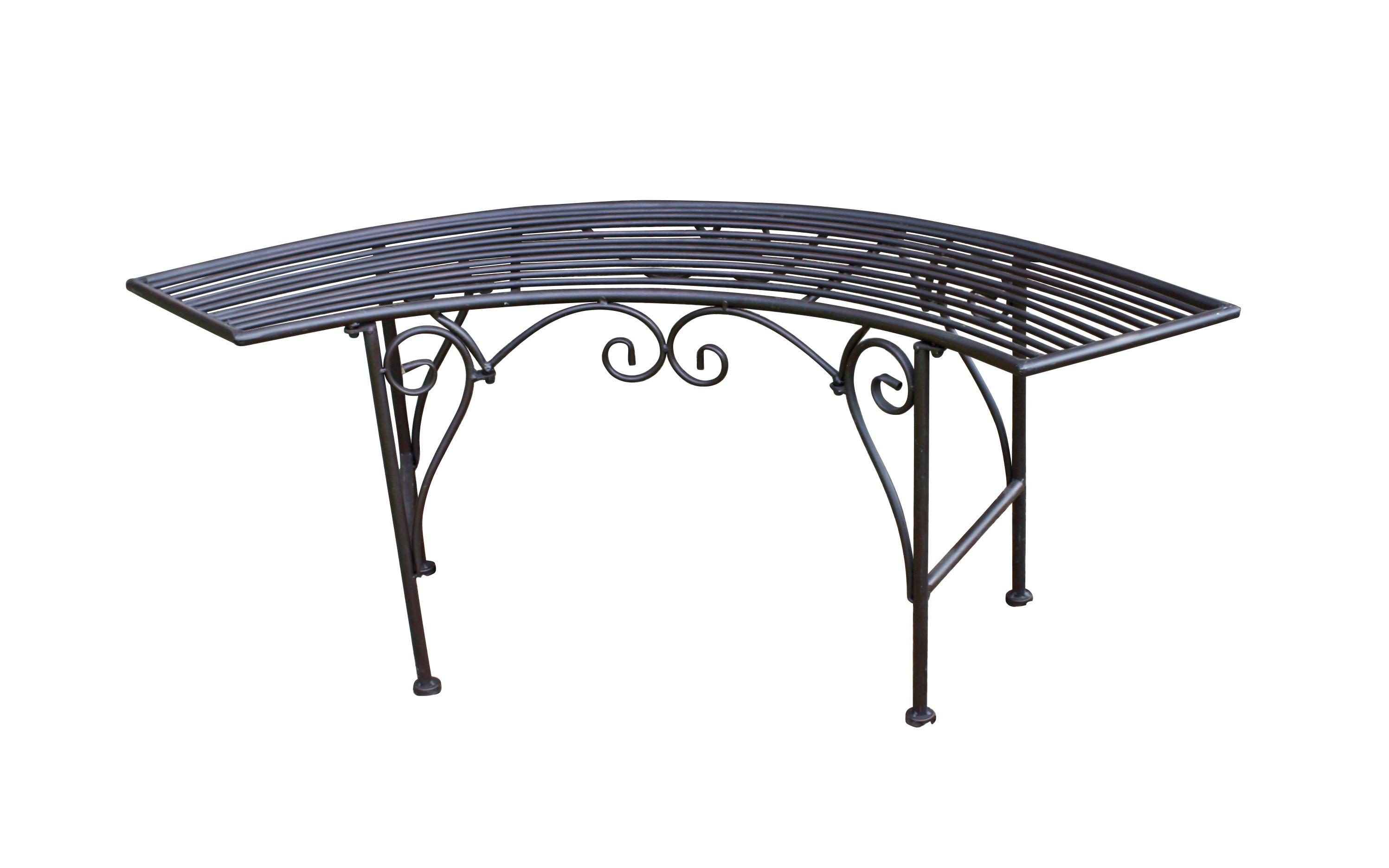 Bogenbank Gusseisen 2-Sitzer Fuego, Rostfarben - Rostfarben, MODERN, Metall (125/47/46,5cm)