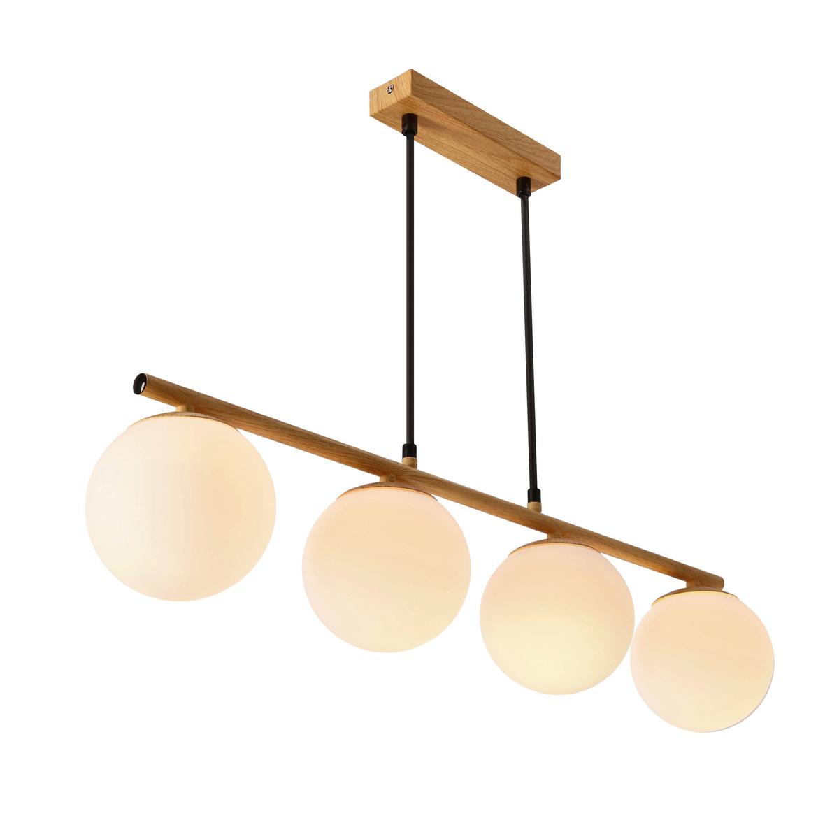 Pendelleuchte 34-37442 Carrine - Eichefarben/Schwarz, KONVENTIONELL, Metall (68/13/100cm)