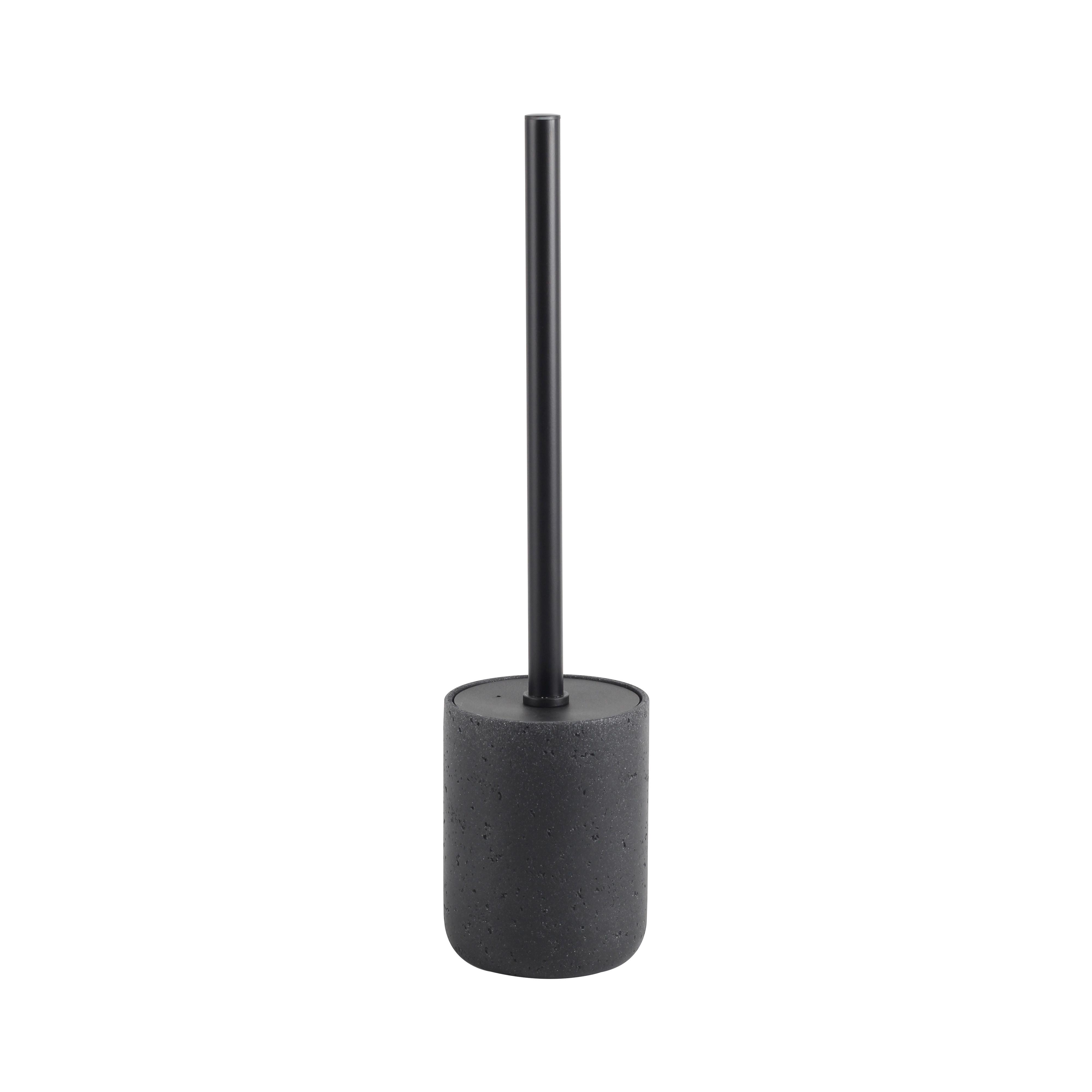 WC sada -štětka a držák LOKI - černá, Moderní, kov/plast (9,5/38,5cm) - Mömax