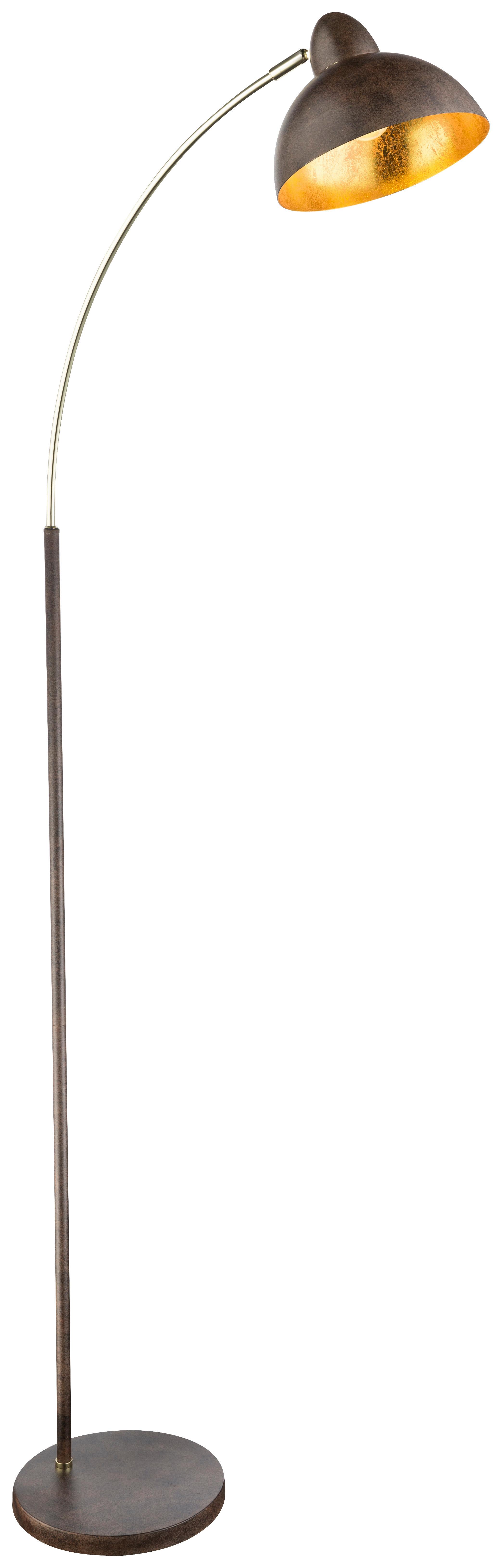 Stehlampe Gildo Goldfarben/rostfarben - Rostfarben/Goldfarben, Trend, Metall (50/23/155cm) - Globo