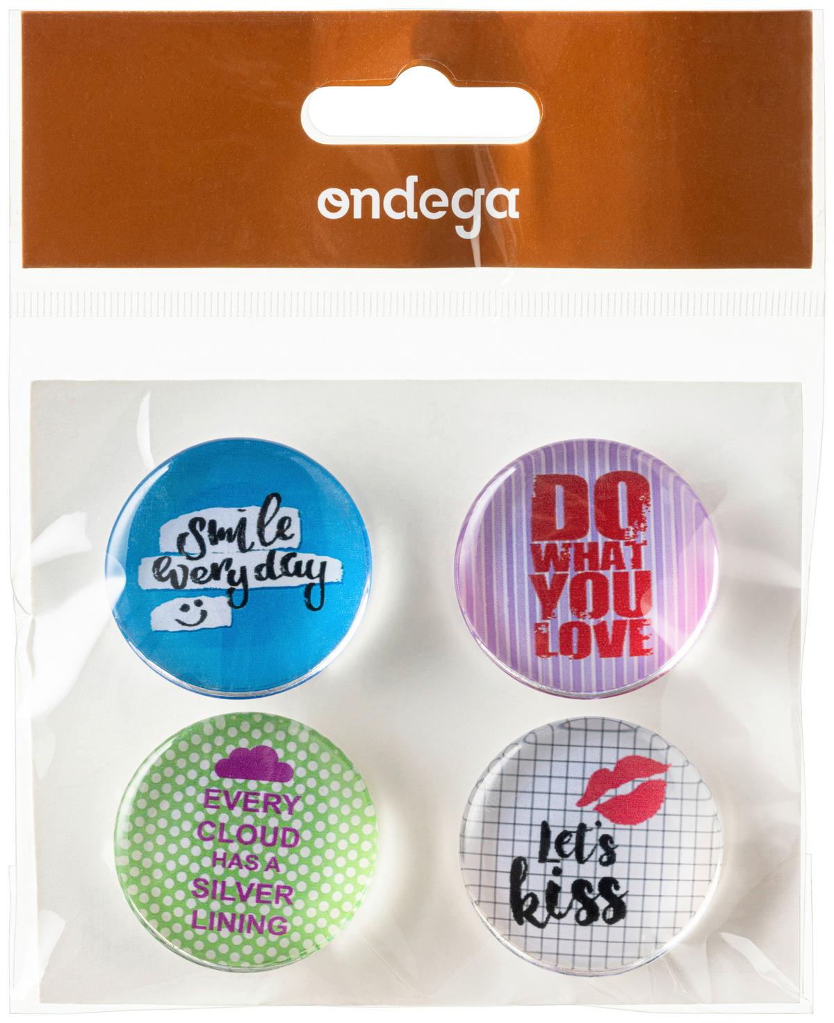 KÜHLSCHRANKMAGNET FINN - Multicolor, Basics, Glas (4cm) - Ondega