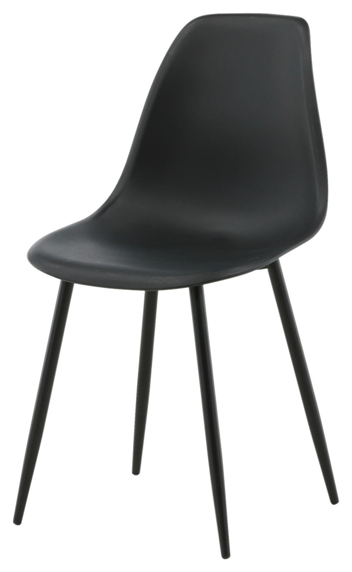 Stuhl-set Polar - Schwarz, Design, Kunststoff/Metall (45,5/81/58cm) - Livetastic