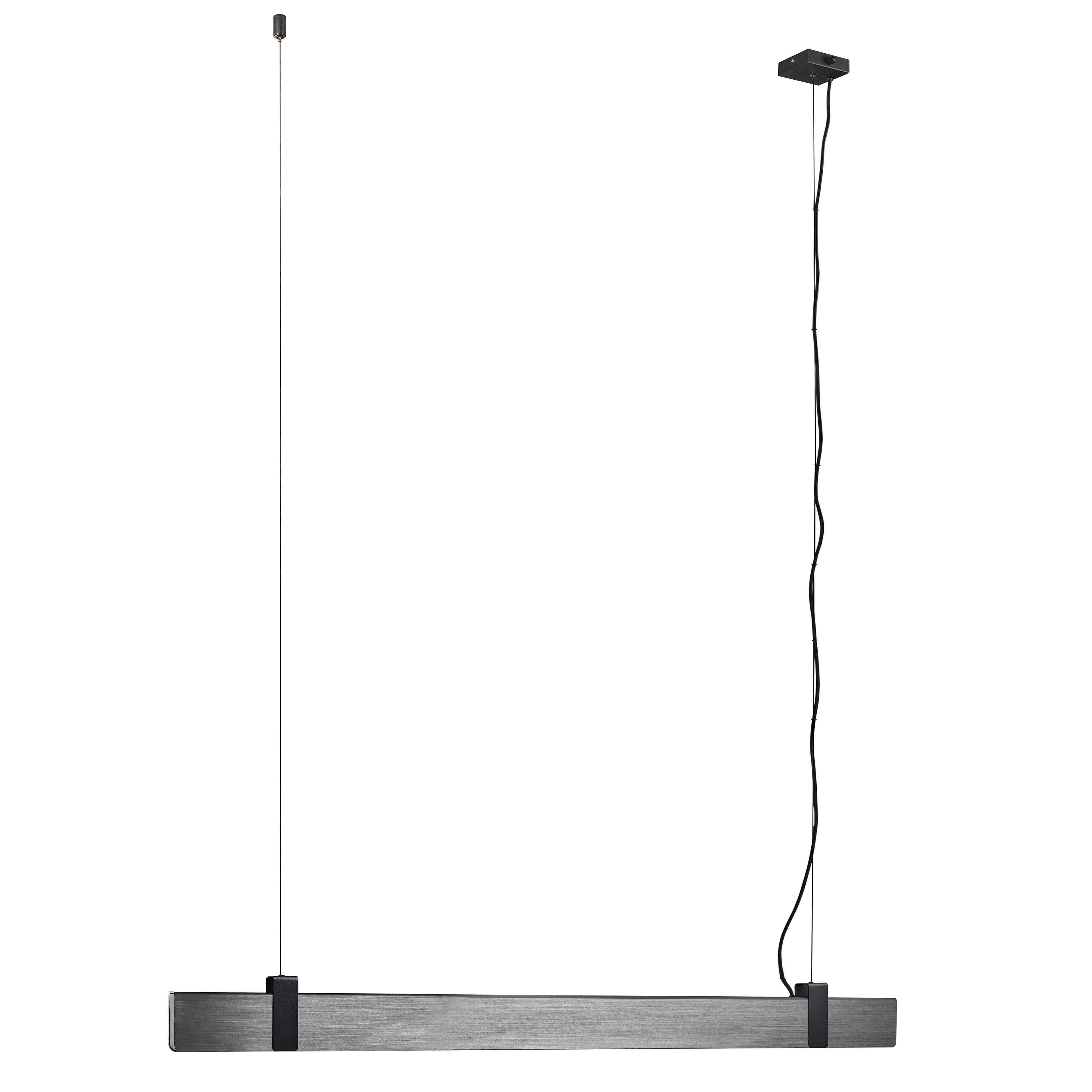 Hängeleuchte Lilt Dunkelgrau B: 115 cm - Dunkelgrau, Design, Metall (115/4,3cm) - Nordlux