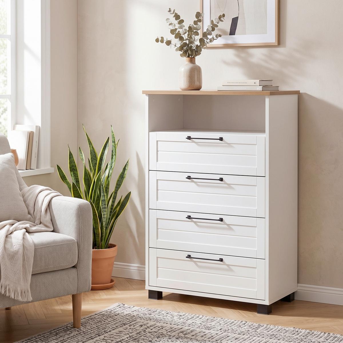 HIGHBOARD JELDA HIGHBOARD - Eichefarben/Schwarz, Holzwerkstoff (62,4/102/34,1cm) - MID.YOU