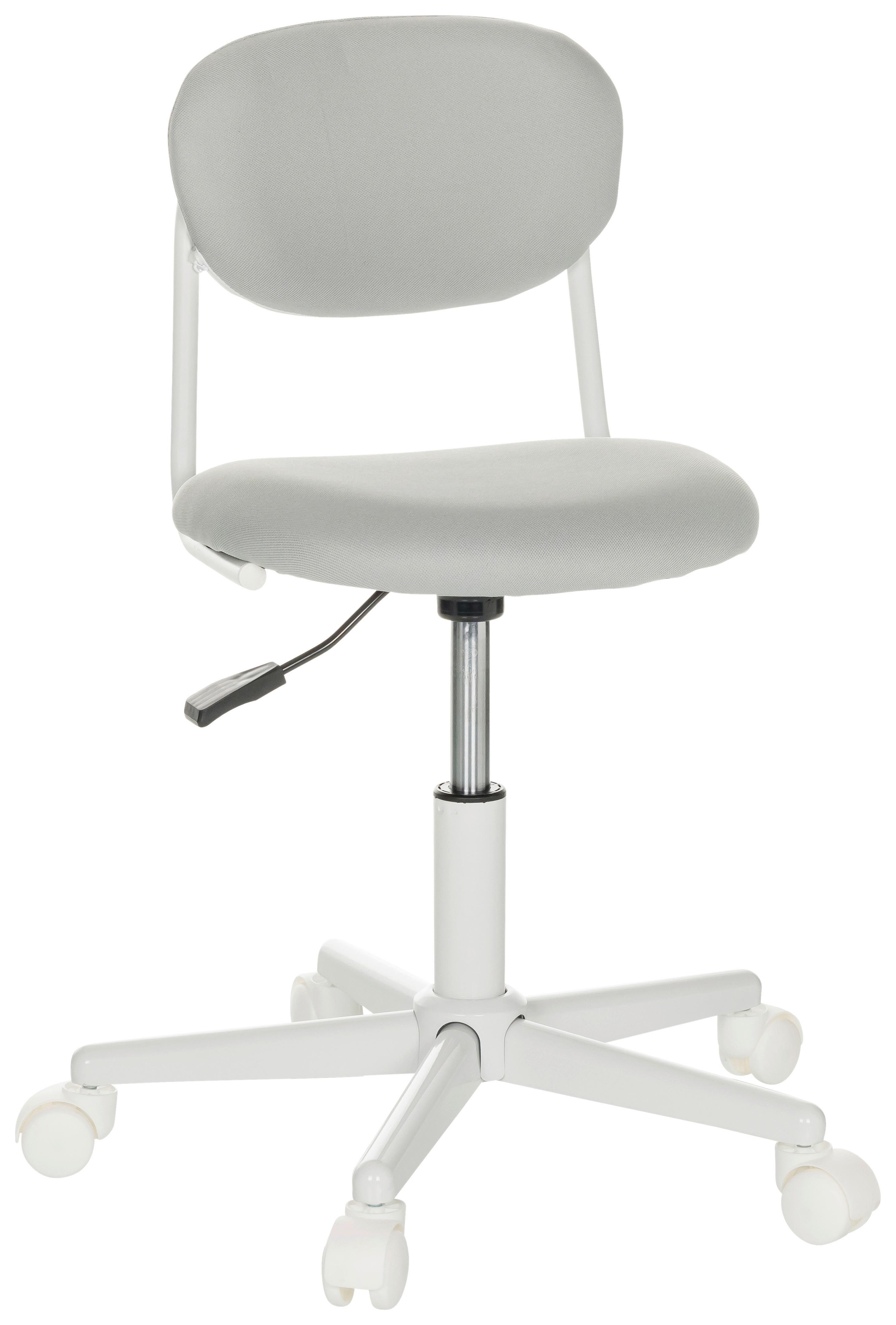 Jugenddrehstuhl Kiddy Base I - Weiß/Grau, Basics, Kunststoff/Textil (60/72-83/60cm) - MID.YOU