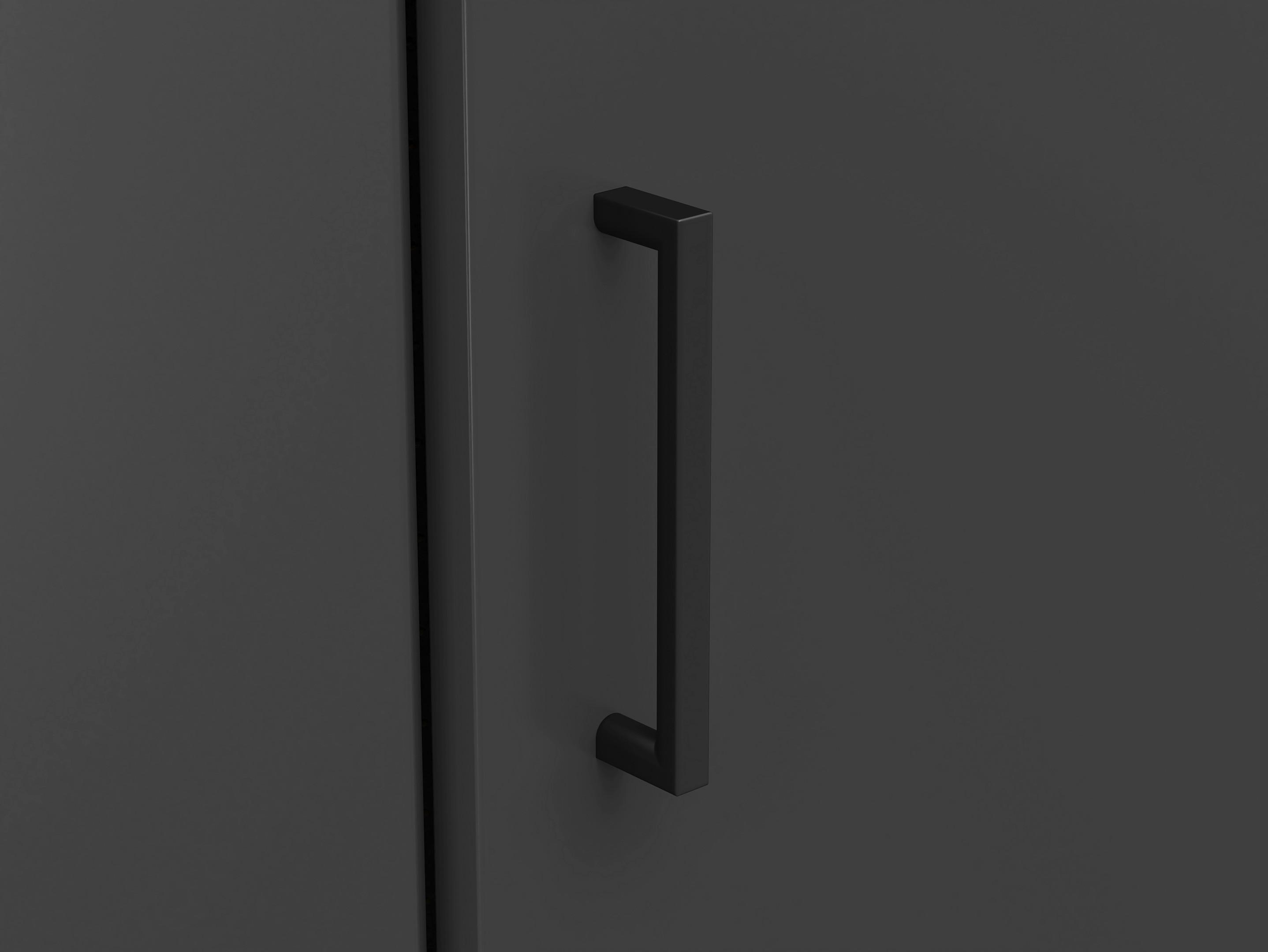Rohová skříň CABINET š: 101 cm - černá/barvy grafitu, Moderní, kompozitní dřevo/plast (71,5/71,5cm)