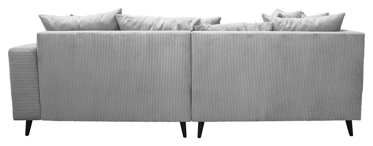 Ecksofa Pruno, Hellgrau S: 174x247 Cm - Hellgrau/Schwarz, Design, Textil (174/247cm) - MID.YOU