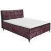 Boxbett mit Topper+bettkasten 180x200 cm Melrose - Aubergine/Schwarz, MODERN, Holzwerkstoff/Textil (180/200cm) - MID.YOU