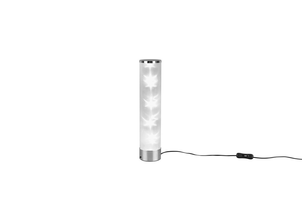Led-tischlampe Rico Dimmbar Weiß/chromfarben Farbwechsler - Chromfarben/Weiß, Design, Kunststoff/Metall (8,3/38,00cm)