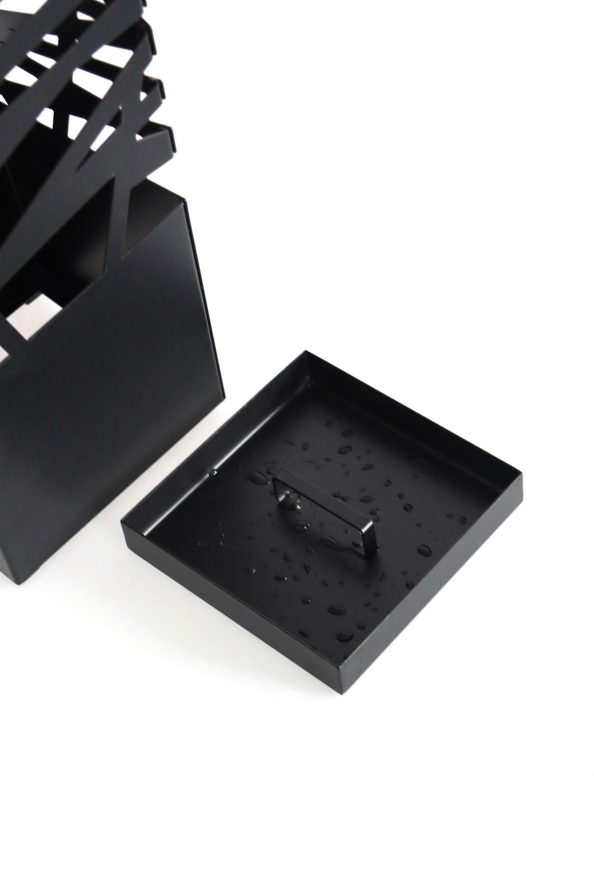 SCHIRMSTÄNDER Pluvaris Schwarz B: 15cm - Schwarz, MODERN, Metall (15/43/15cm) - MID.YOU