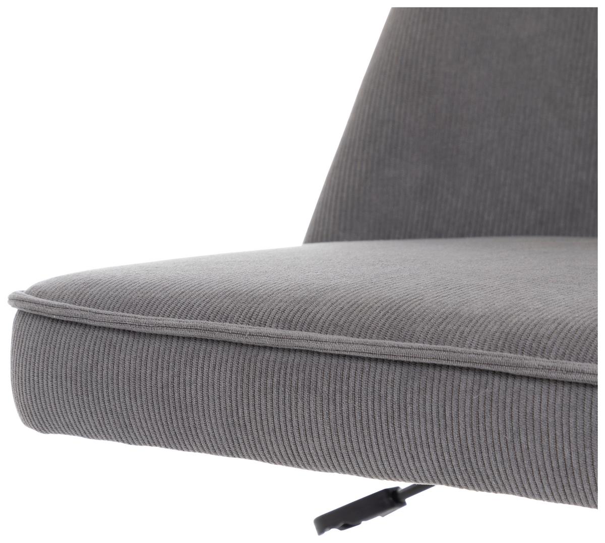 Kancelářska židle BEETLE -EXKLUSIV- - šedá/černá, Moderní, kov/dřevo (48/85-94/56cm) - Mömax