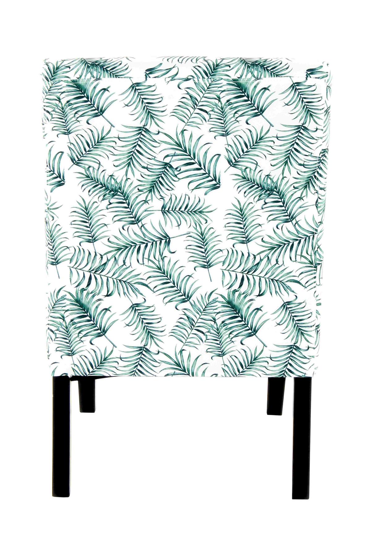 Stuhl Indira 100 Grün/Weiß - Schwarz/Weiß, Design, Holz/Textil (55/92/77cm) - Kayoom