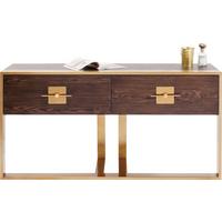 Konsolentisch Osaka - Messingfarben/Braun, Trend, Holzwerkstoff/Metall (148,6/45/76cm) - Kare-Design