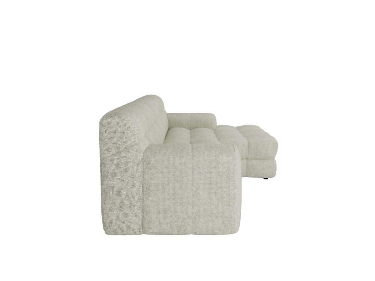 Designová sedačka KARL, pravá, šedobéžová - černá/šedobéžová, Moderní, textil/plast (287/169cm) - Bessagi Home