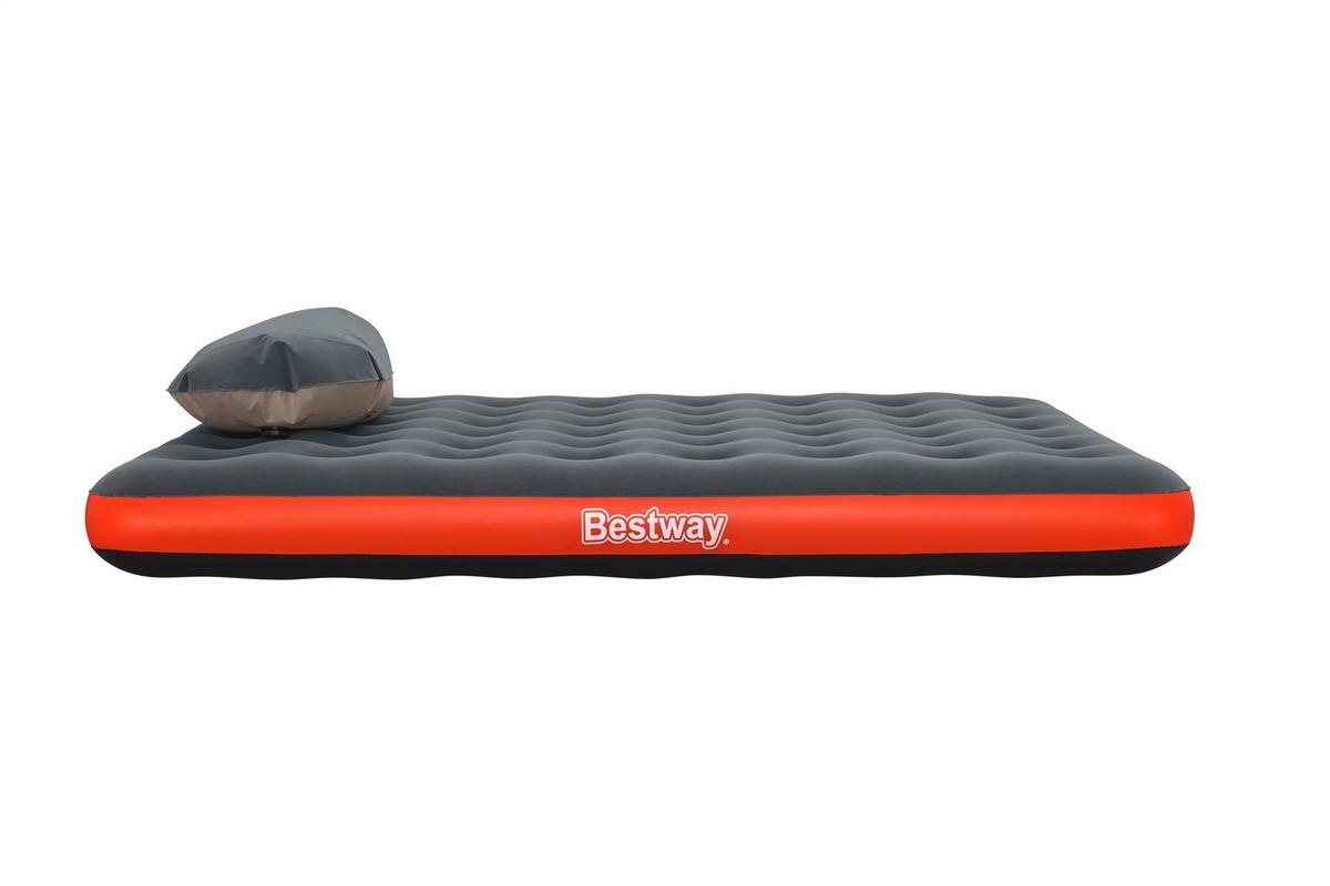 Luftbett Outdoor Roll & Relax 203x152x22 Cm Bis 300kg - Orange/Grau, MODERN, Kunststoff (203/152/22cm) - Bestway