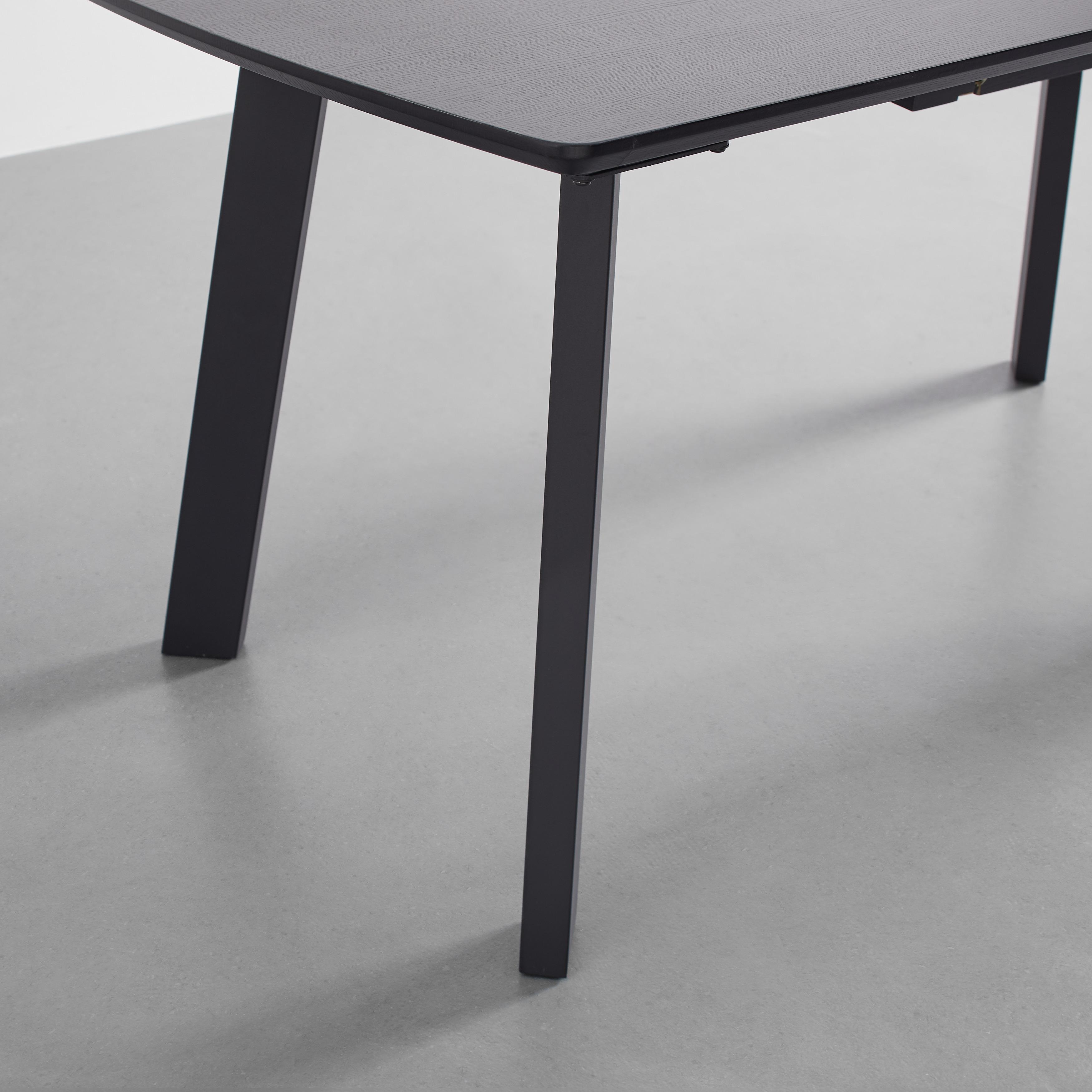 Rozkladací Jedálenský Stôl Angelo 160-200x90 Cm - čierna, Moderný, kov (90/160-200/76cm) - Bessagi Home