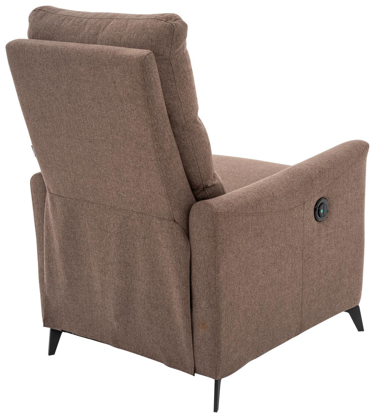 Relaxsessel Solace Braun/schwarz B: 72 Cm - Schwarz/Braun, Design, Textil/Metall (72/100/89cm) - Livetastic