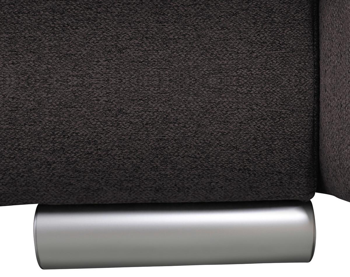 2-sitzer-sofa Mit Schlaffunkt. Modi Und Bettkasten Braun - Dunkelbraun/Silberfarben, Design, Textil (235/83/106cm) - MID.YOU
